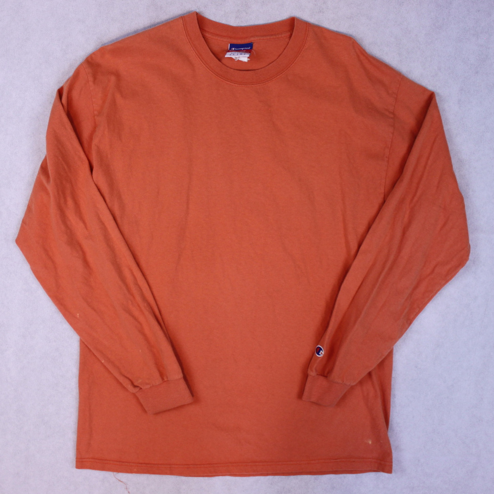 Orange Champion Long Sleeve Worn Soft